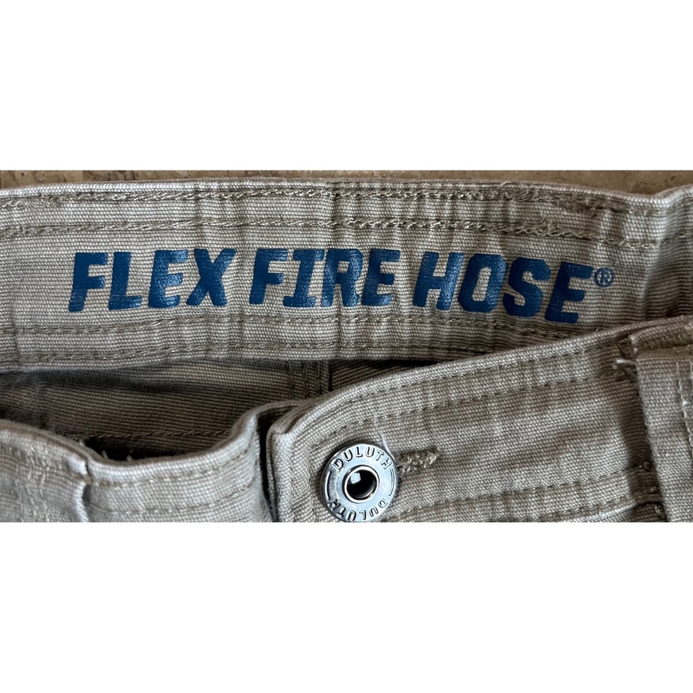 Duluth Trading Co Flex‎ Fire Hose Pants Mens 38x29 Tan Khaki Standard Workwear - Picture 2 of 9